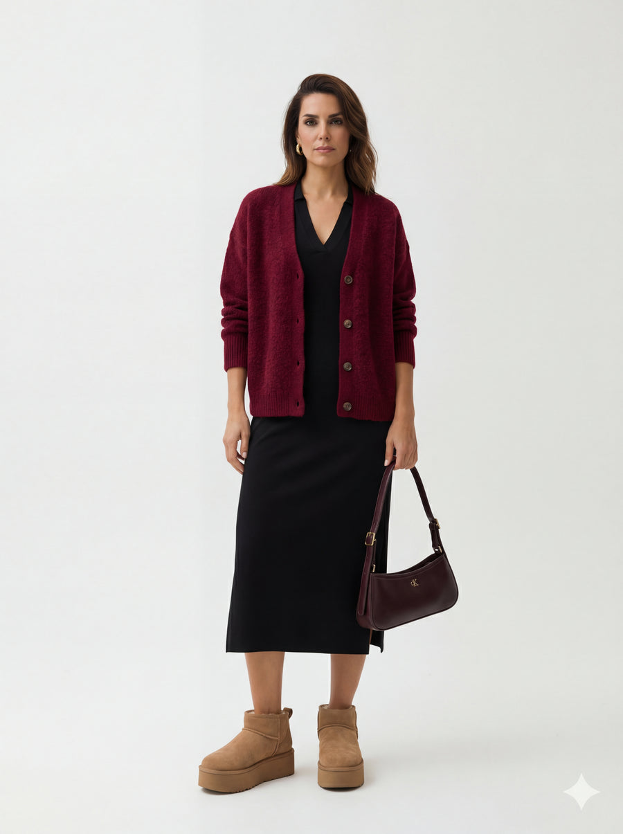 UGG Stivali Classic + Tiffosi RACHEL VESTITINO + JJXX JXROSANNA BORDEAUX + Calvin Klein DONNA Borsa - 08