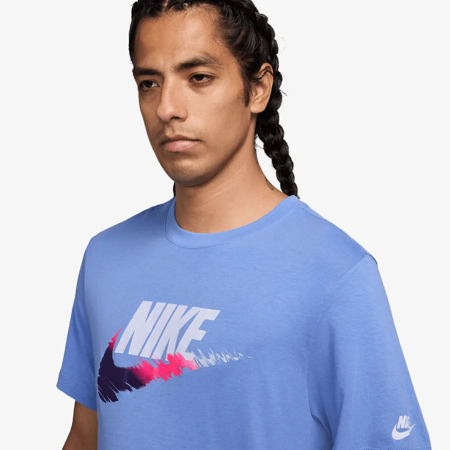 NIKE T-Shirt Logo Graffiti Bluetto