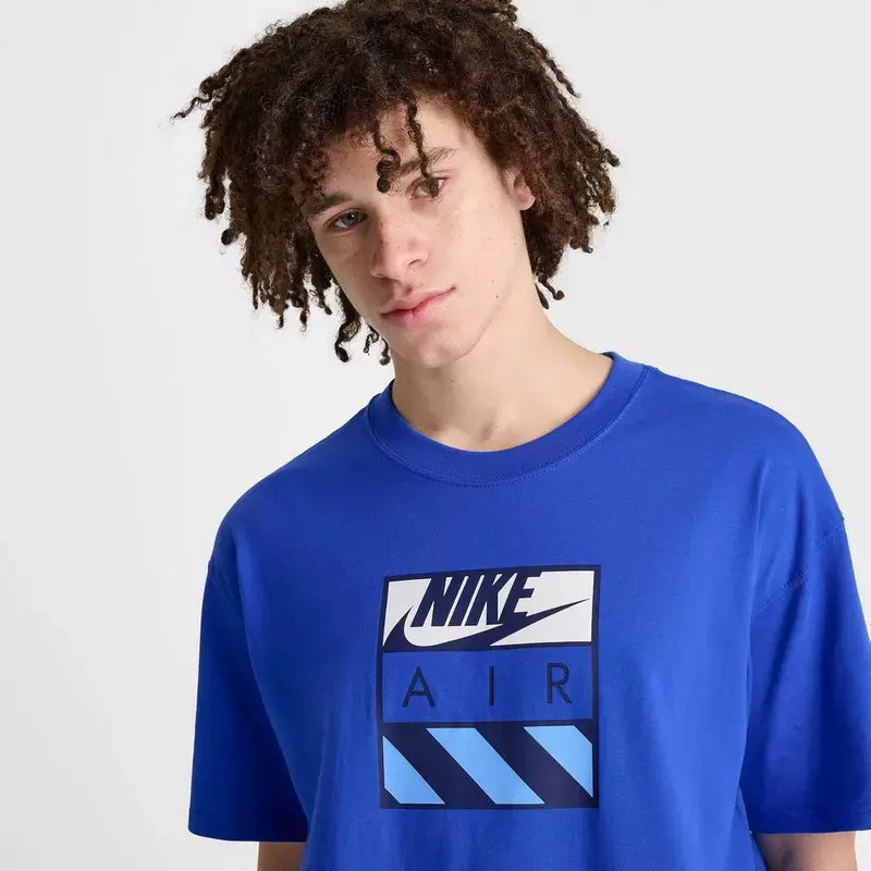 NIKE T-Shirt Logo Quadrato Blu