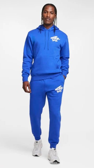 Tuta Nike Tuta Man Blu NIKE Tuta In Cotone Con Cappuccio E Logo