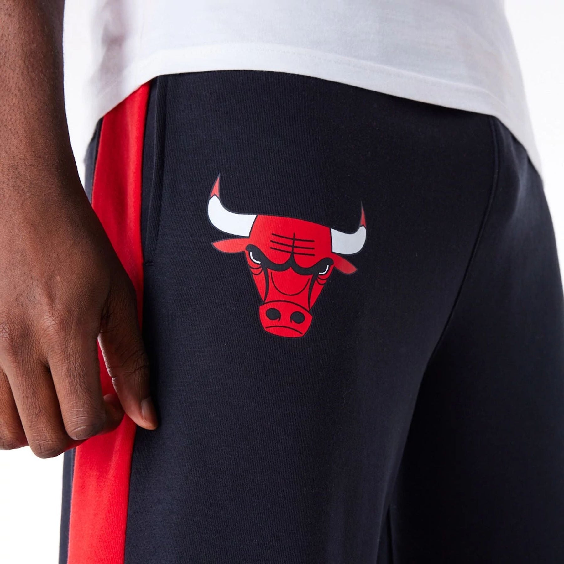 NEW ERA Tuta Leggera In Cotone Chicago Bulls Senza Cappuccio Rossa/Nera/Bianca