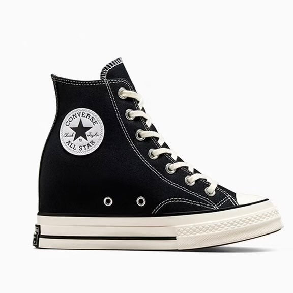 CONVERSE Sneakers In Tela Con Suola In Gomma CHUCK 70 WEDGE PLATFORM Nera