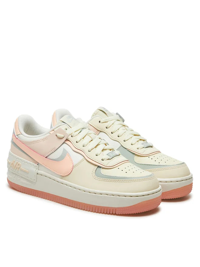 NIKE Scarpa In Pelle AF1 Shadow Beige/Rosa