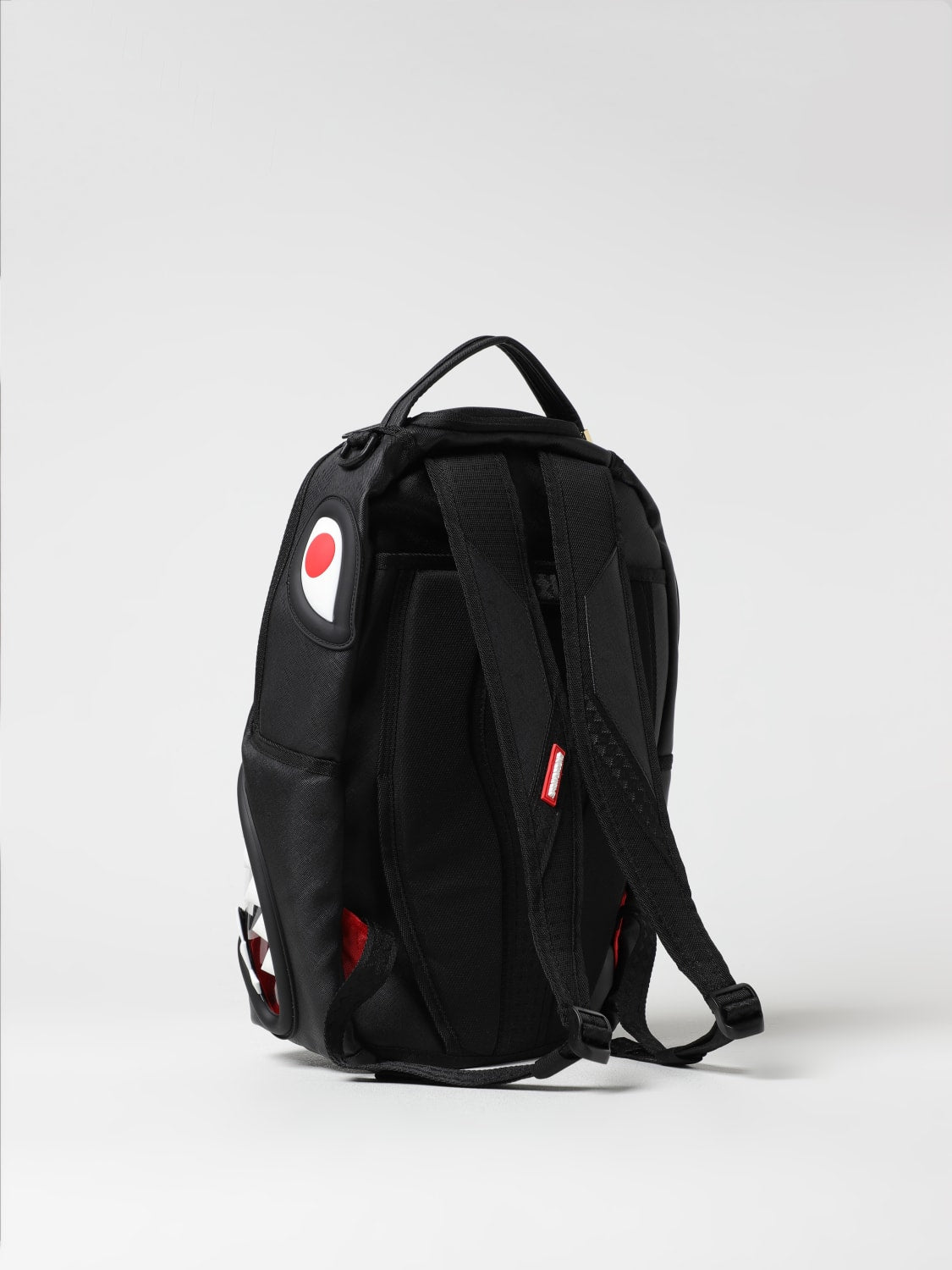 SPRAYGROUND Zaino In Pelle Con Logo In Rilievo Interno Trasparente Nero e Bianco