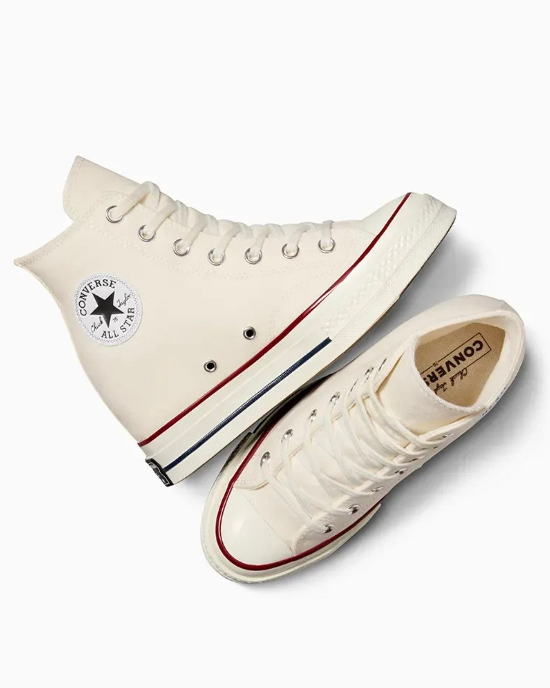 CONVERSE Sneakers In Tela Con Suola In Gomma CHUCK 70 WEDGE PLATFORM Bianca