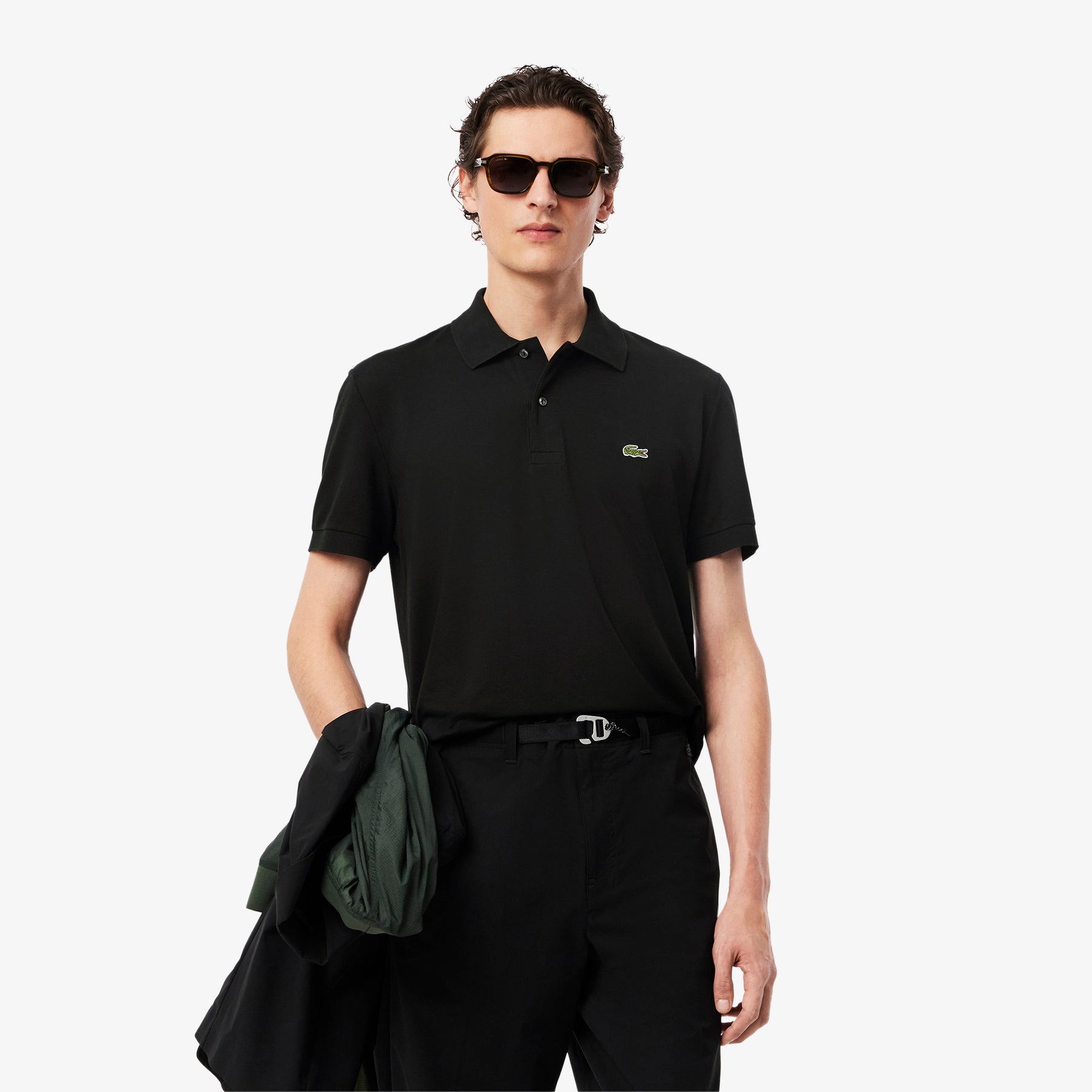 LACOSTE Polo Classica in Piqué Leggero Nero
