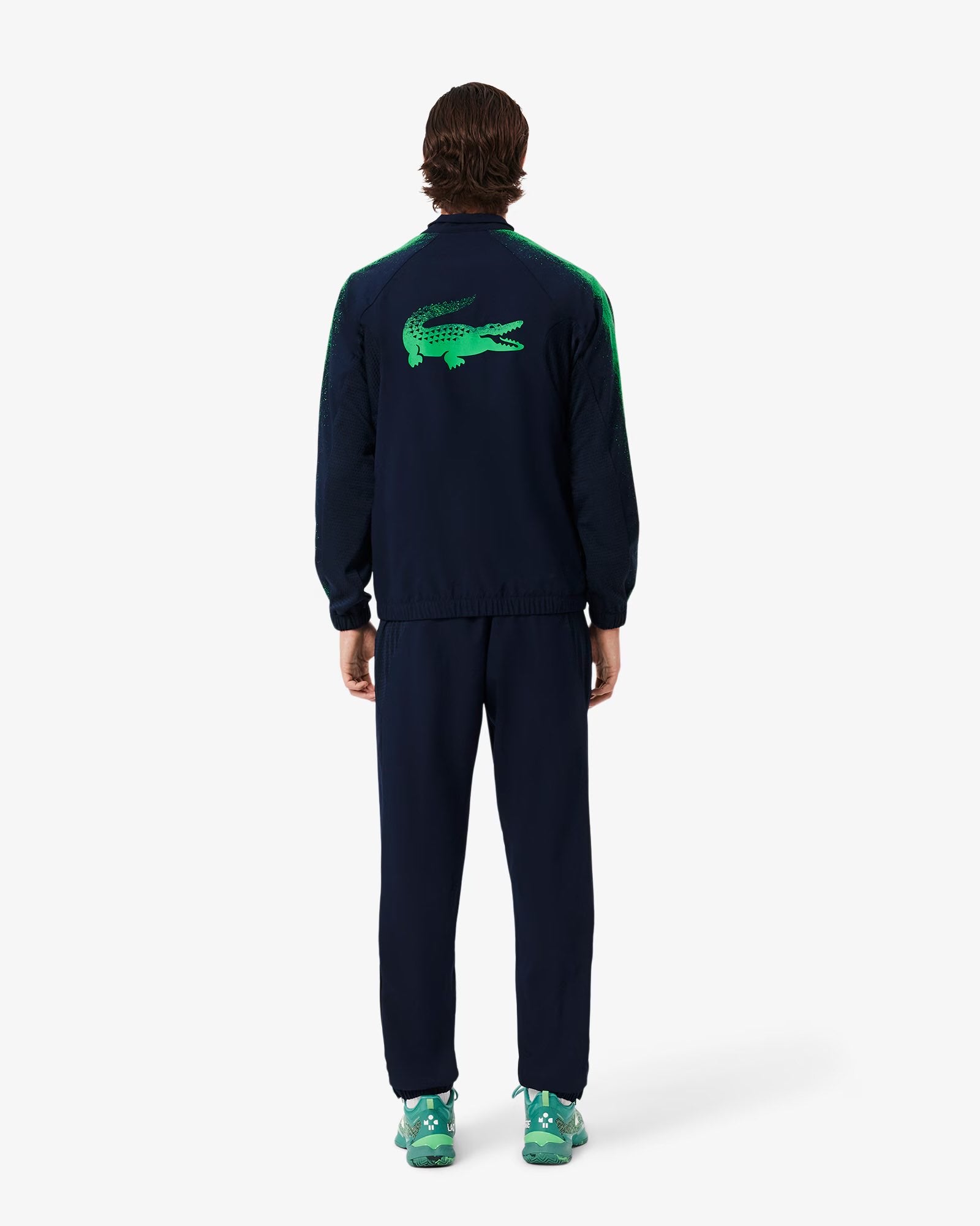 LACOSTE Tuta Leggera In Microfibra con Dettaglio Sfumatura Tennis X Daniil Medvedev Tracksuit Blu e Verde