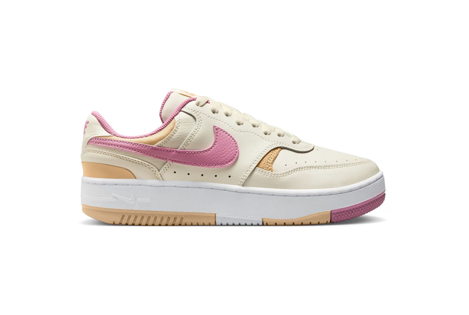 NIKE Scarpa In Pelle Gamma Force Beige/Rosa