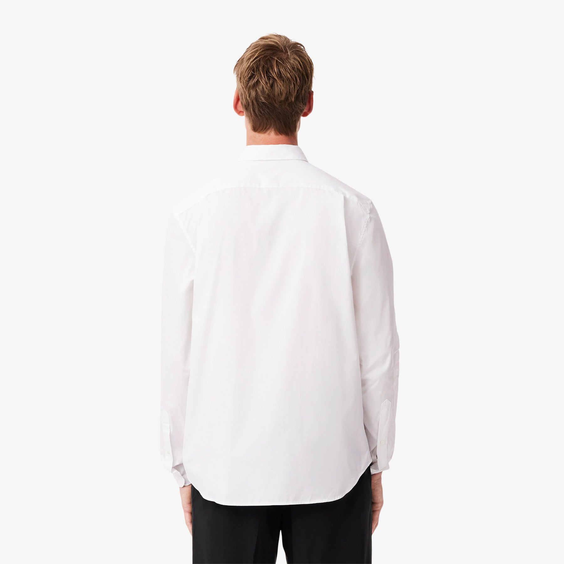 LACOSTE Camicia Basic Regular Fit in Cotone Bianca