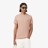 LACOSTE T-Shirt In Cotone Pima Rosa