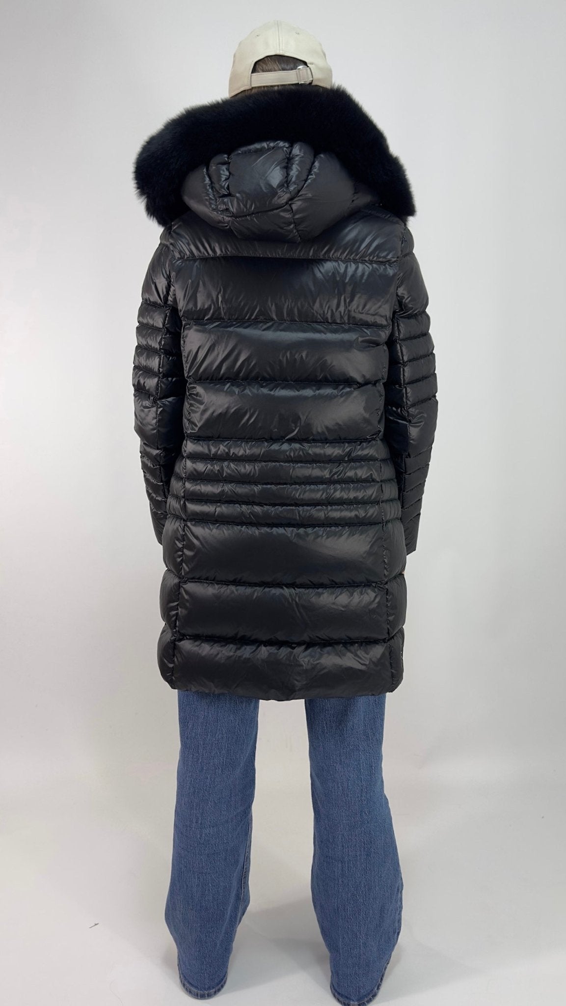 COLMAR Donna Piumino Cangiante Lungo con Pelliccia Nero - Colmar
