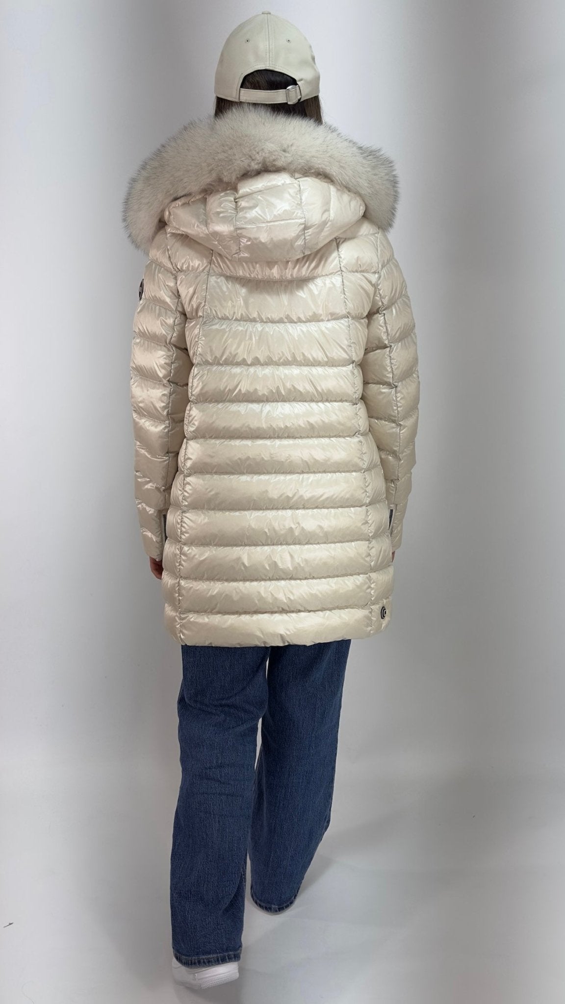 COLMAR Donna Piumino Cangiante Media Lunghezza con Pelliccia Beige - Colmar