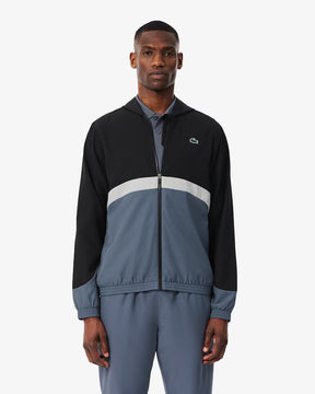 LACOSTE Tuta Sportiva Colorblock Con Stampa Celeste/Blu