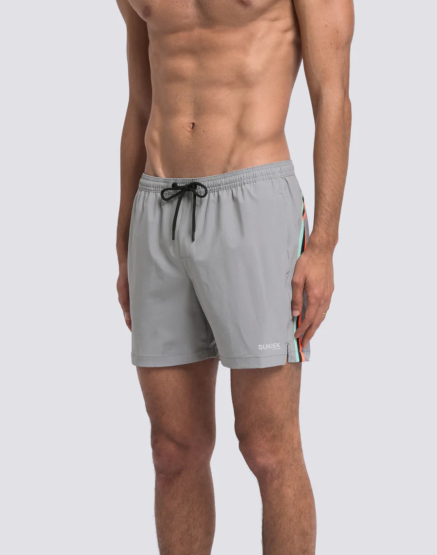 SUNDEK Costume Da Bagno Tessuto Stretch e Custodia Removibile Grigio
