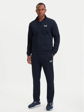 EMPORIO ARMANI Tuta Completa Con Zip Senza Cappuccio Blu/Bianco