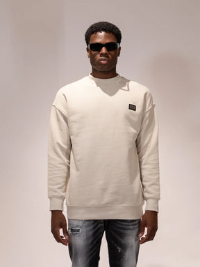 SOLDIER Felpa Girocollo Con Logo Sul Petto Beige