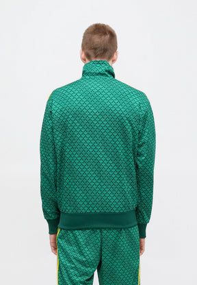 Adidas Tuta Completa Monogram con Zip Uomo Verde Giallo