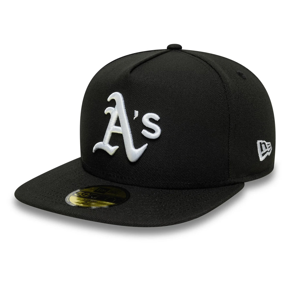 NEW ERA Cappello Athletics con visiera Dritta 59 Fifty Nero Logo Bianco