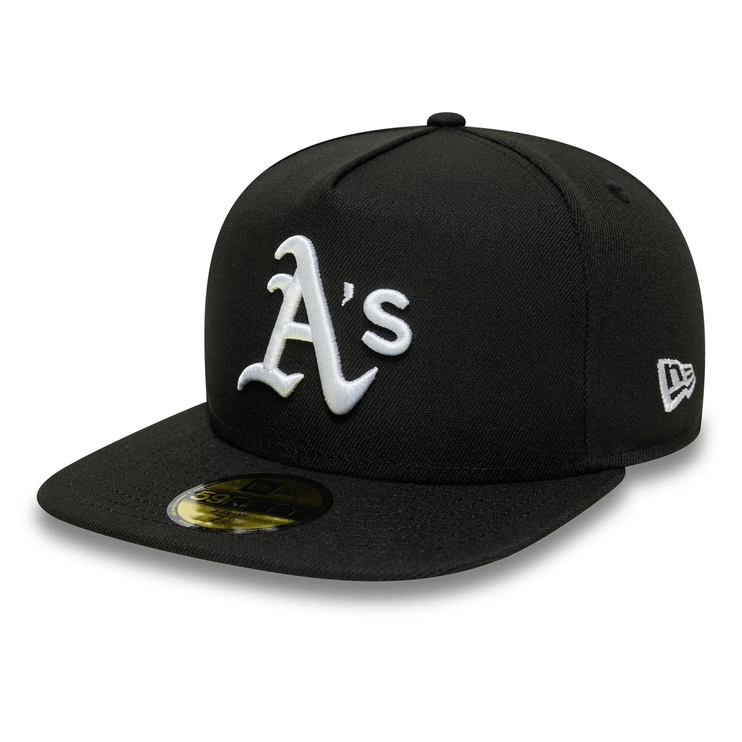 NEW ERA Cappello Athletics con visiera Dritta 59 Fifty Nero Logo Bianco