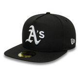 NEW ERA Cappello Athletics con visiera Dritta 59 Fifty Nero Logo Bianco