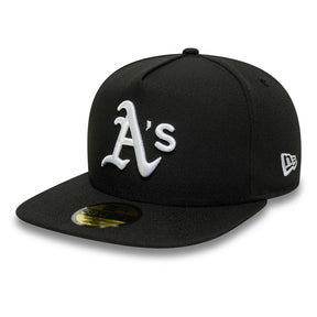 NEW ERA Cappello Athletics con visiera Dritta 59 Fifty Nero Logo Bianco