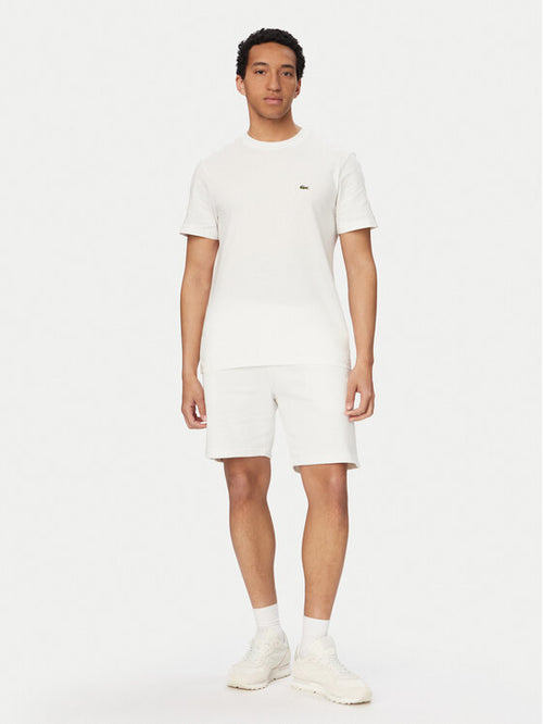 LACOSTE Completino Con Bande a Righe In Cotone Bianco