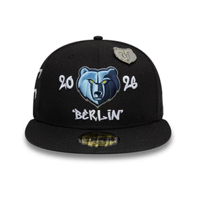 NEW ERA Cappello 59Fifty Memphis Grizzlies Visiera Piatta Con Dettagli Ricamati Nero