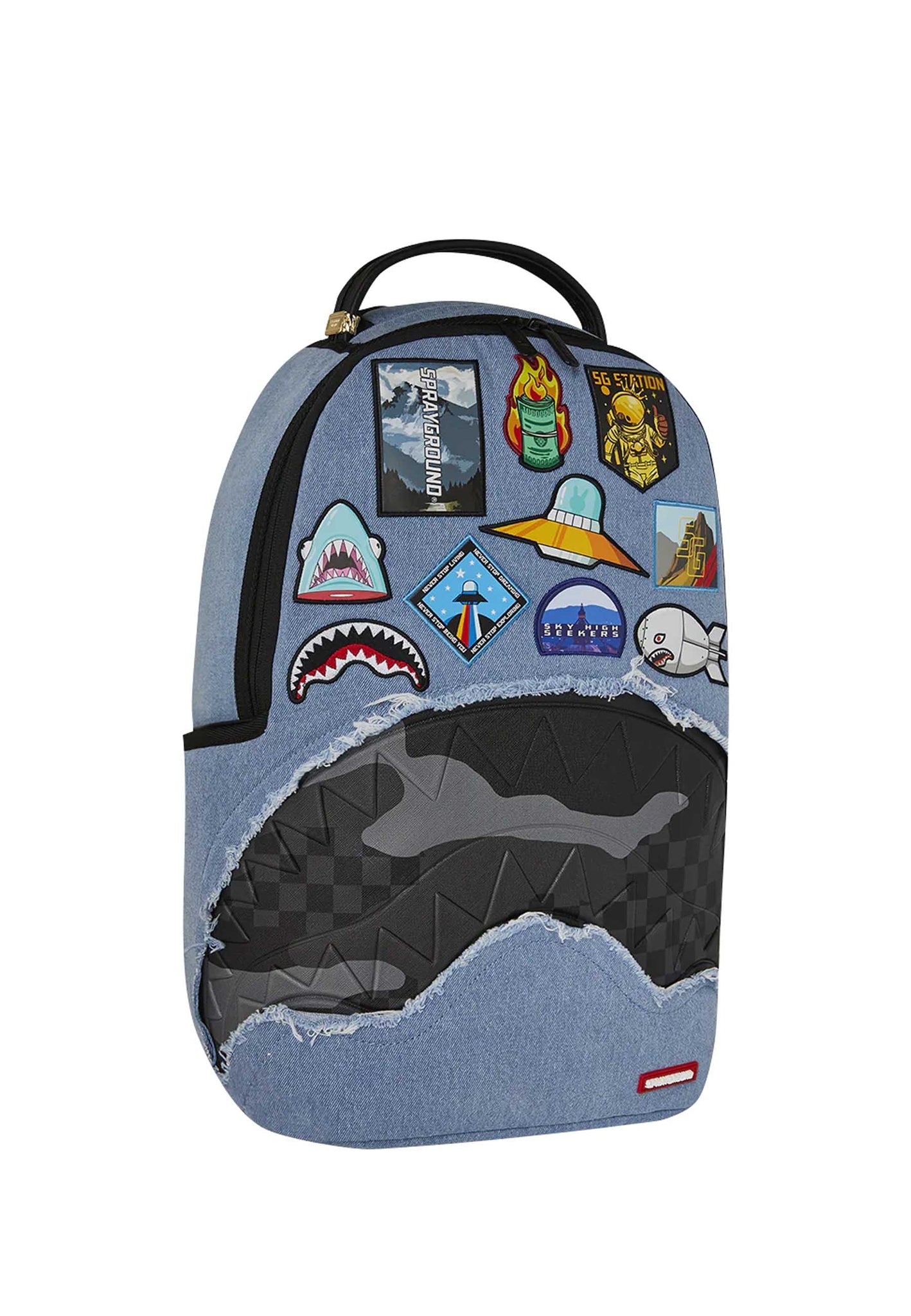 SPRAYGROUND Zaino Denim Tear 3AM Patches 29/12