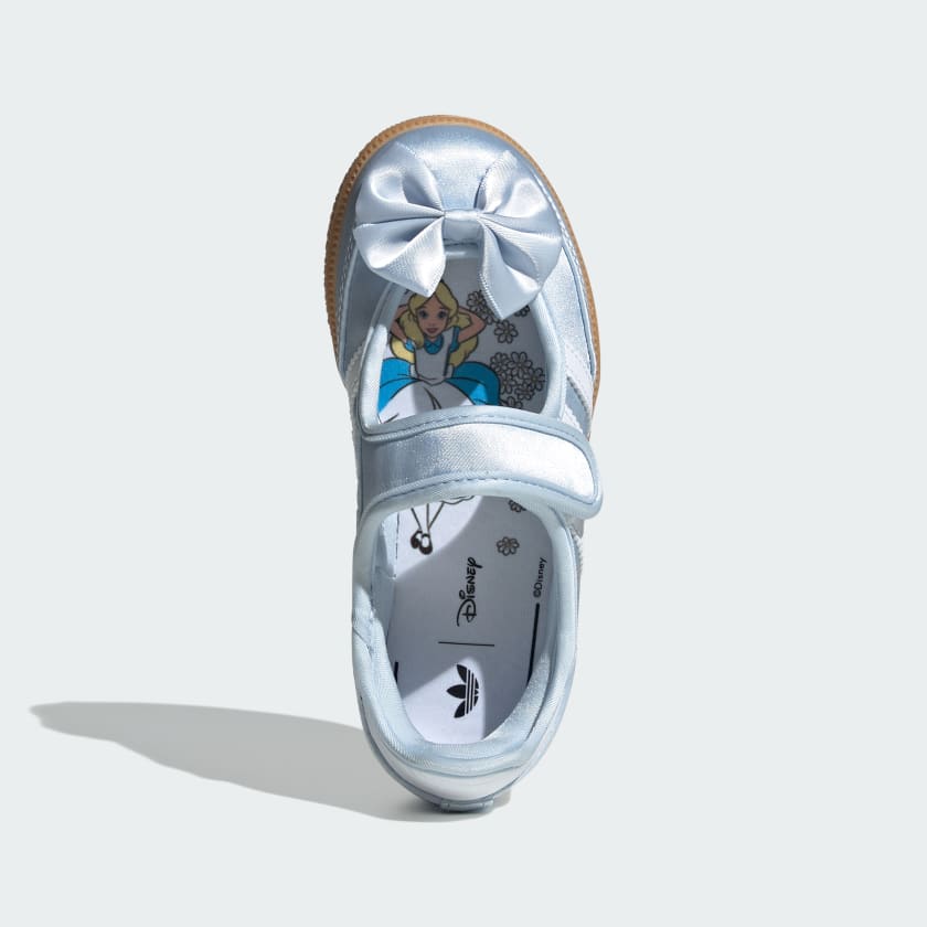 ADIDAS Samba ballerina  Bambina Collaborazione Disney Jane Azzurra Con Fiocco Azzurra Strisce Bianche