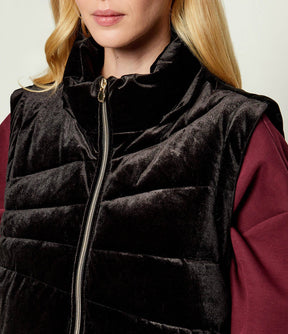 EMPORIO ARMANI DONNA GIUBBOTTO/SMANICATO EFFETTO CINIGLIA NERO