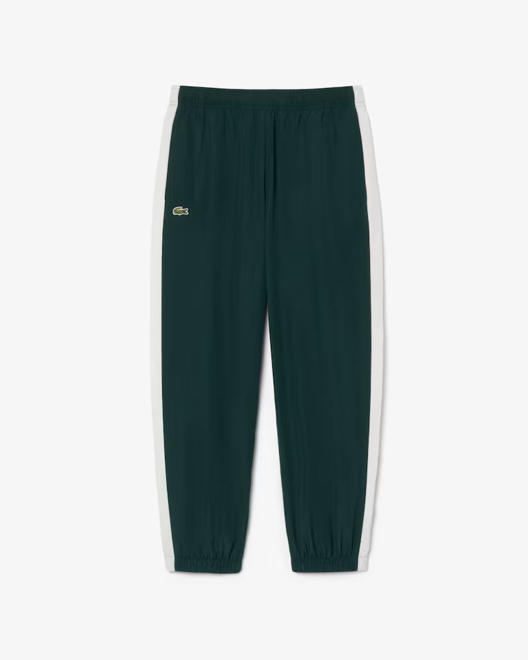 LACOSTE Bambino Tuta Colorblock In Taffeta Verde/Bianco