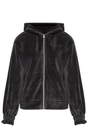 EMPORIO ARMANI Tuta Completa Con Zip e Cappuccio In Velluto Donna Nero