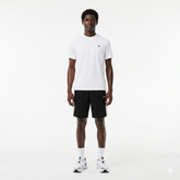 LACOSTE Completino Ultra Dry Banda Centrale Stampa Logo Retro Bianco/Nero