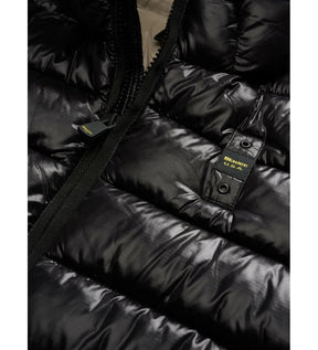 BLAUER Giubbotto Uomo Ovattato Invernale Fasciato Nero