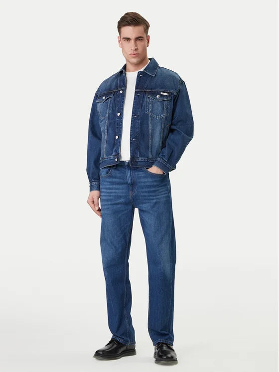 CALVIN KLEIN Giacca Di Jeans Con Logo a Contrasto Jeansata 26/27