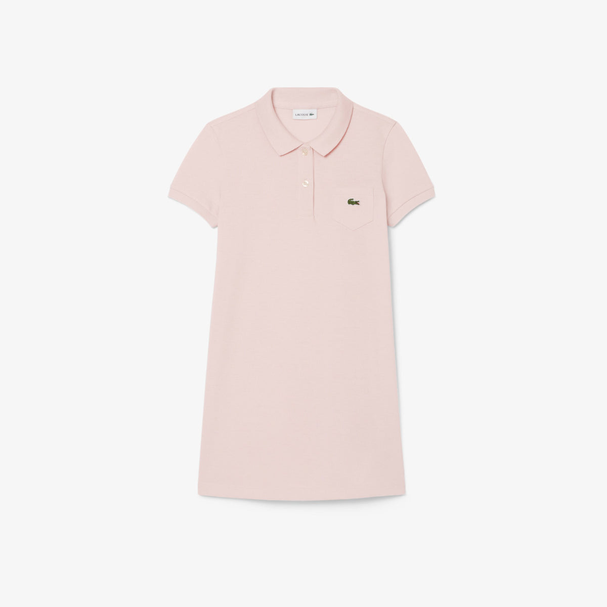 LACOSTE Polo A Vestitino In Cotone Piqué Bambina Basic Rosa