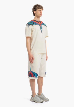 COUNTY OF MILAN Completino Marcelo Burlon T-Shirt e Pantaloncino Ali Rosse/Blu