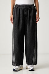 ADIDAS Jeans Donna Fondo Largo Denim Grigio