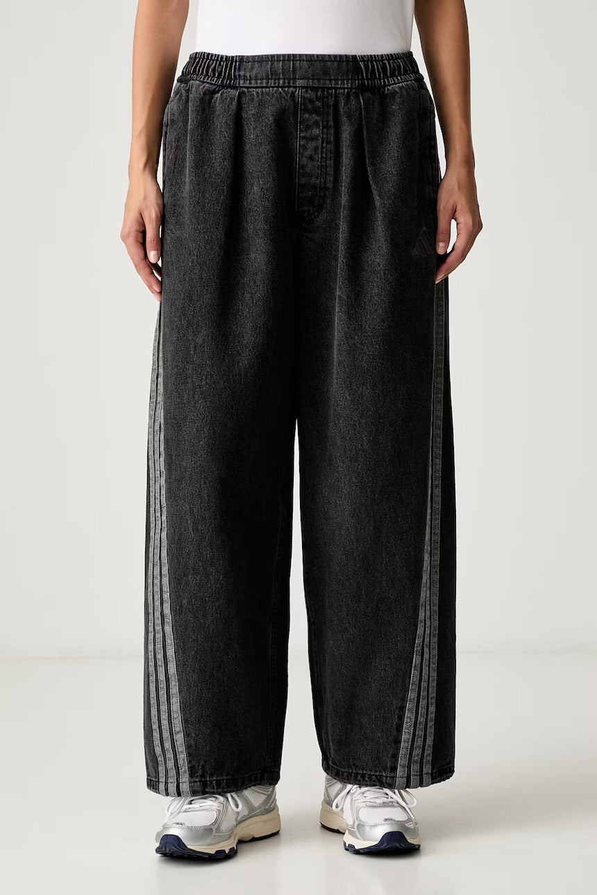 ADIDAS Jeans Donna Fondo Largo Denim Grigio