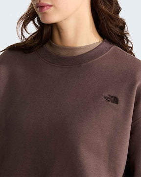 THE NORTH FACE Felpa Donna Girocollo Logo Piccolo Marrone/Nero 26/27