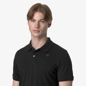 K-WAY Polo Amede Pique Logo Tono Su Tono Nera