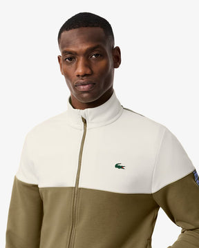 LACOSTE Tuta In cotone con banda laterale verde e beige
