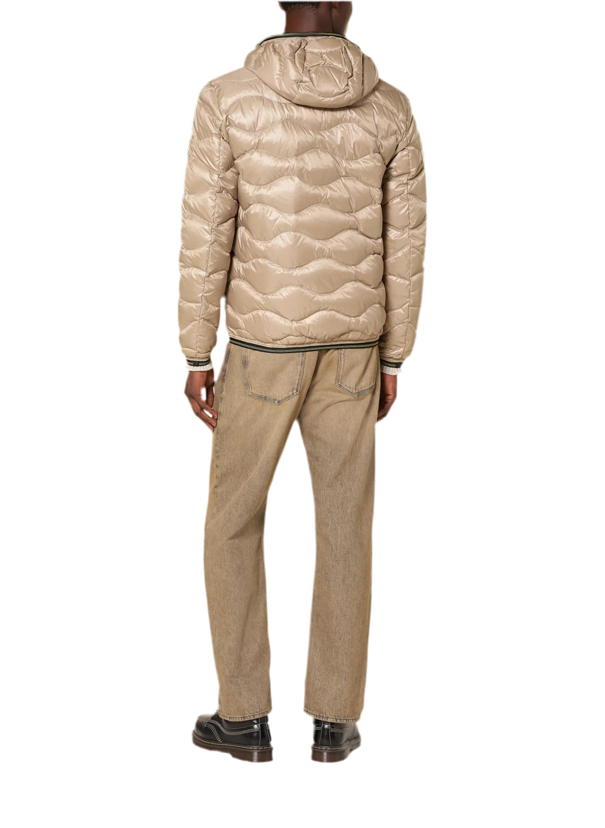 BLAUER Giubbotto Uomo Piumino Invernale Ondulato Beige