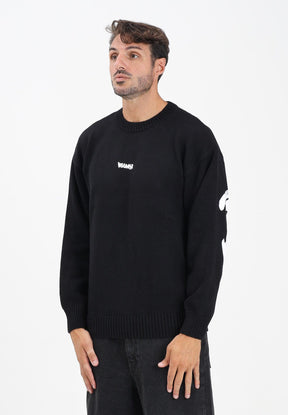 Disclaimer Maglioncino Logo Grande Retro Nero