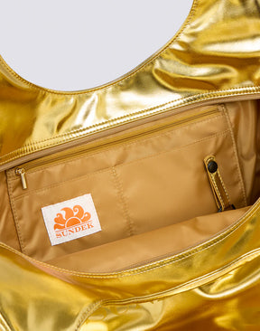Sundek SUNDEK Borsa Da Mare Laminata Con Logo Oro - foto 4 - Tommaseo Clothing