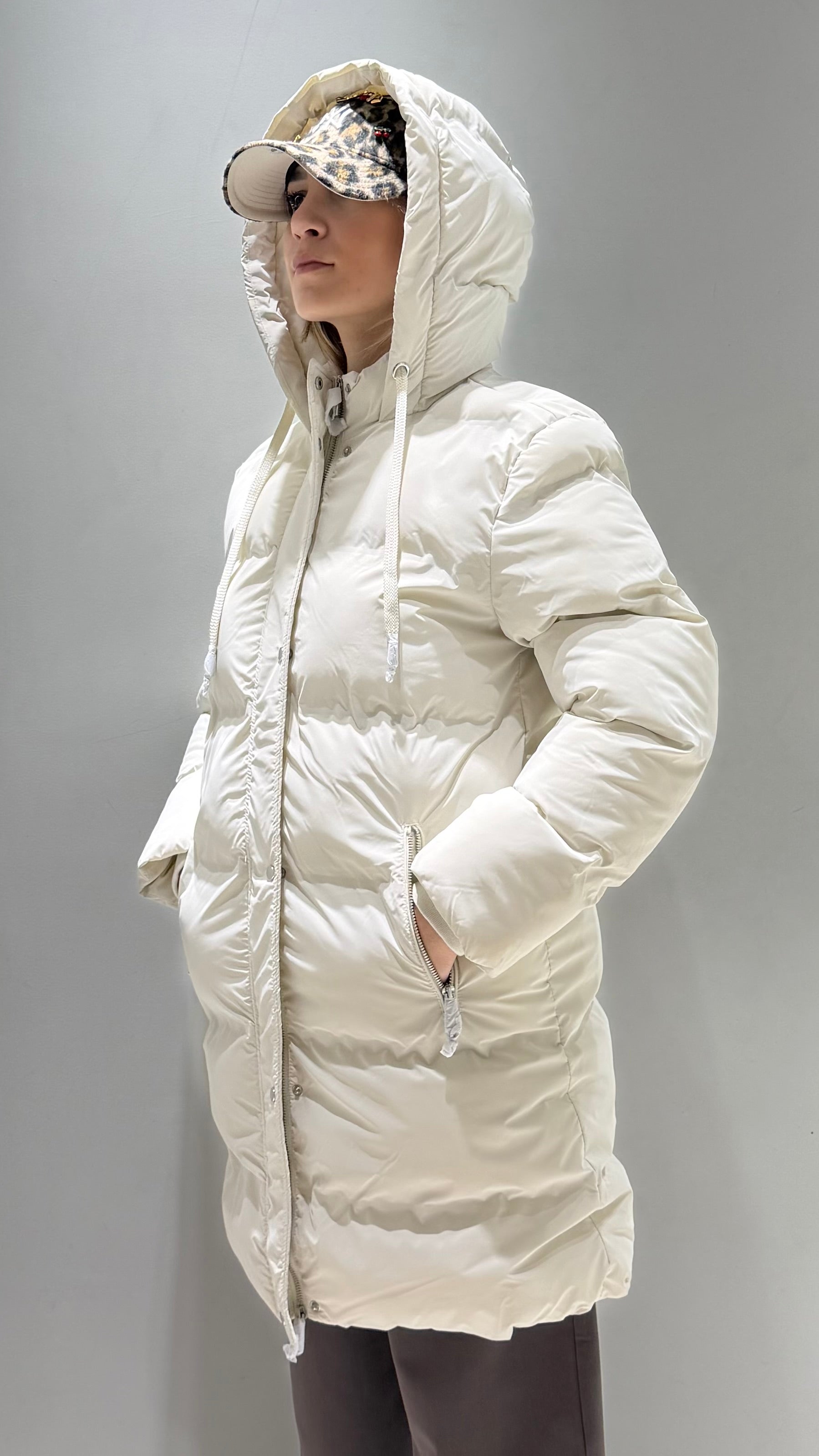 TIFFOSI DONNA CRANK BIANCO GIUBBOTTO LUNGO