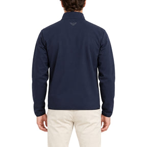 EMPORIO ARMANI Giubbotto con pile interno Senza Cappuccio Blu Con Logo Bianco