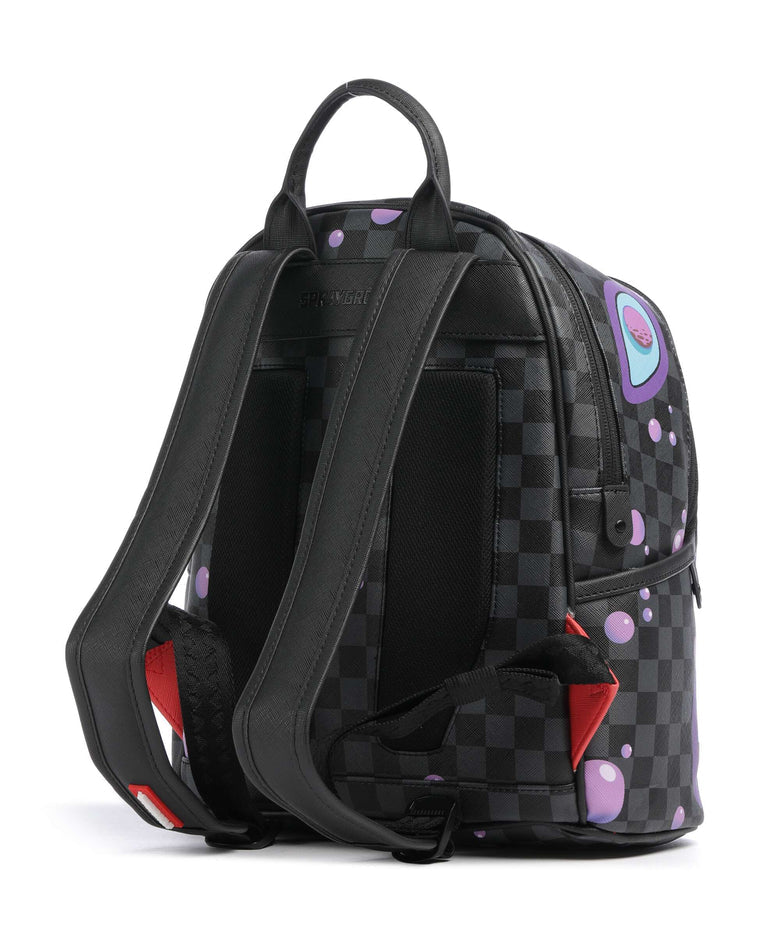 SPRAYGROUND Zaienetto In Pelle Purple Slime Takeover  Nero