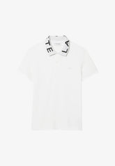 LACOSTE Polo Con Scritta Sul Collo Bianca