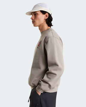 THE NORTH FACE Felpa Girocollo Con Grafica Frontale e Sul Retro Grigia/Rossa 26/27